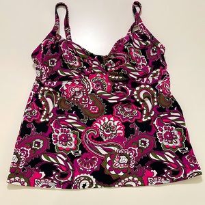 Lands End Paisley Swim Top Tankini Size 6